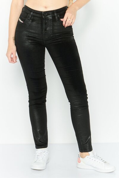 Diesel Women Slim Fit Mid Waist Stretchable Denim, Black