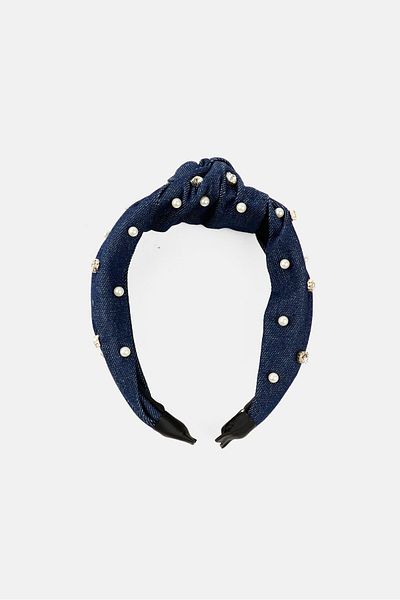 Orly Fashion Accessories Kids Girl Twisted Embellished Headband, Navy