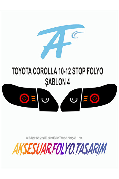 aksesuar folyo tasarım تويوتا كورولا 2010-2012 توقف احباط