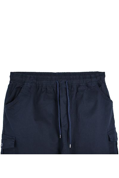marufshop Cargo Pocket Suitable for Men's Large Size Gabardine Trousers in Sizes 100-180 Kilo Navy Blue