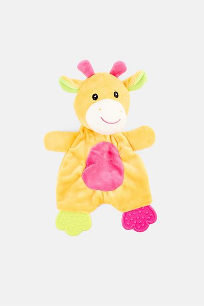 Happy People Teething Ring Cuddly Giraffe Plush Toy