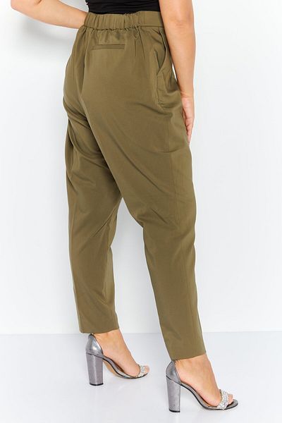 Calvin Klein Women Plus Size Slim Leg Solid Cropped Pants, Olive