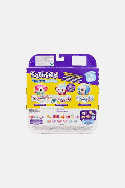 LITTLE LIVE PETS Squirkies Cheeky Pop Monkey And Pop Tube Pup And Curly Chameleon Metallic Toy