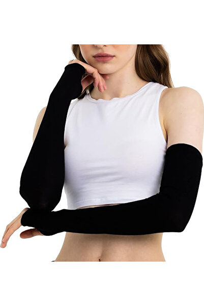 NAKISCI 45 Cm Uzun Siyah Sandy Kumaş Yüksek Kalite Ikili Esnek Kolluk 2022 Nks006