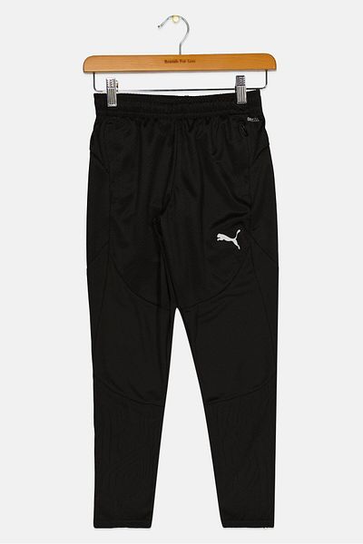 Puma Kids Boy Drawstring Brand Logo Training Track Pants, Black