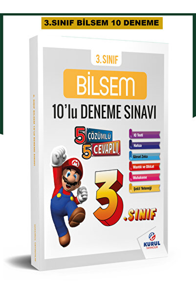 Kurul Yayıncılık 2026 3.sınıf Bilsem Hazırlık 10 Deneme Sınavı Çözümlü