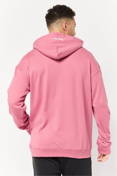 adidas Men Sportswear Fit Long Sleeves Running Sweatshirt, Dark Pink