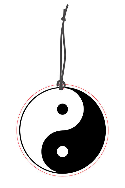 Meröka Yin-Yang Görselli Dekoratif Oto Kokusu ve Aksesuar Seti