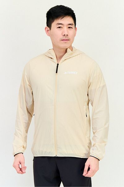 adidas Men Sportswear Fit Long Sleeves Outdoor Jacket, Beige