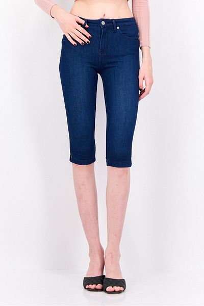Tommy Hilfiger Women Slim Fit Washed Capri Jeans, Blue