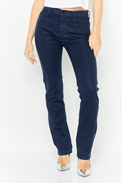 Karl Lagerfeld Women Regular Fit Plain Stretchable Denim Jeans, Dark Blue