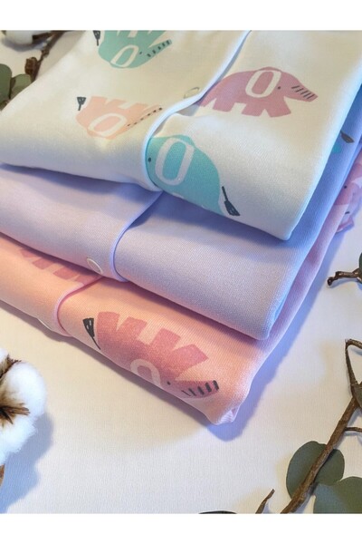 Mıdırık HİPO KİDS %100 PAMUKLU SEVİMLİ FİL 3'LÜ UYKU TULUMU SETİ