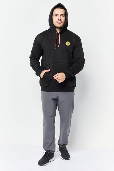 adidas Men Sportswear Fit Long Sleeve Outdoor Hooded Sweatshirt, Black