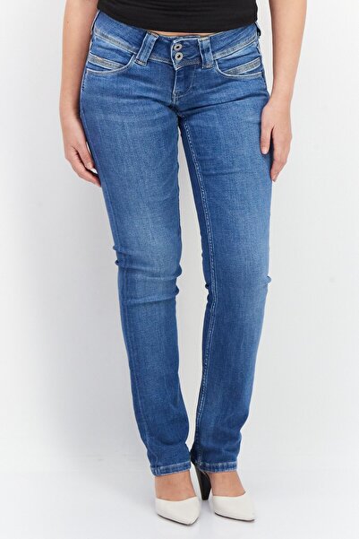 Pepe Jeans Women Low Waist Denim Skinny Jeans, Wash Blue