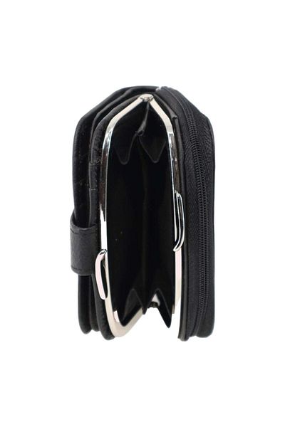 OEM Women's wallet made of genuine leather Hassion 301, black