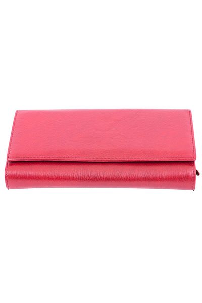 OEM Women's wallet, leather, Toro Nero, Reset red