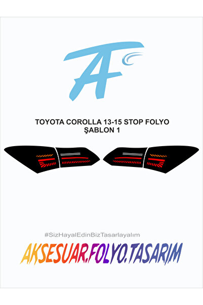 aksesuar folyo tasarım تويوتا كورولا 2013-2015 (بدون LED) توقف فوليو