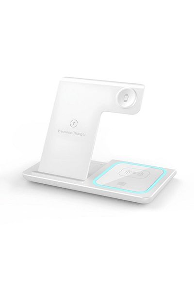 OEM Incarcator Wireless 3 In 1 Pliabil 15w Pentru Telefon, Ceas Si Casti
