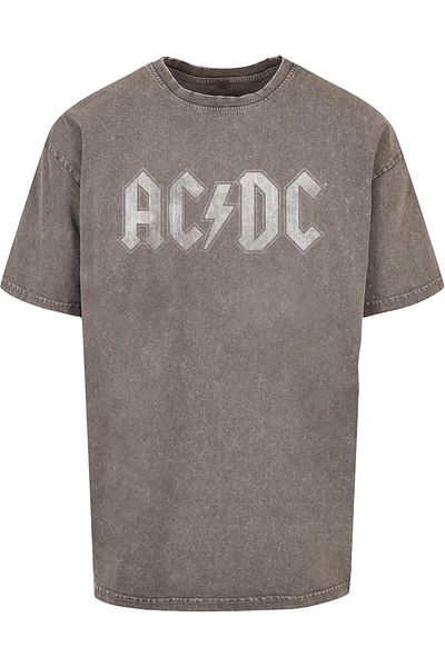 Merchcode Herren Acdc - Logo Acid Washed Oversize Tee
