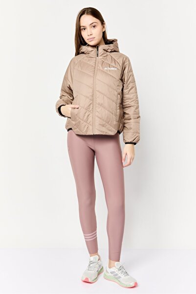 adidas Women Sportswear Fit Training Jackets, Taupe