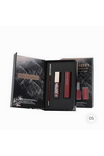ROSE BERRYY طقم الشفاه الملكي05: Liner, Lipstick, and Lip Gloss ب3 لمسات تحوّل جمالك لأسطورة!