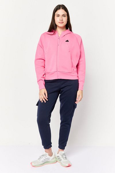 adidas Women Sportswear Fit Long Sleeve Outdoor Sweatshirts, Pink