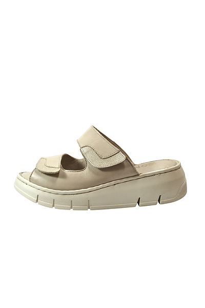 Onlo Ayakkabı Onlo Shoes K-34 Γυναικείες παντόφλες από γνήσιο δέρμα Velcro Ανατομική Χοντρή Σόλα
