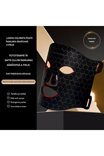 OEM Μάσκα LED φωτοθεραπείας με 7 χρώματα – 120 LED, κατά της ακμής, προηγμένη...