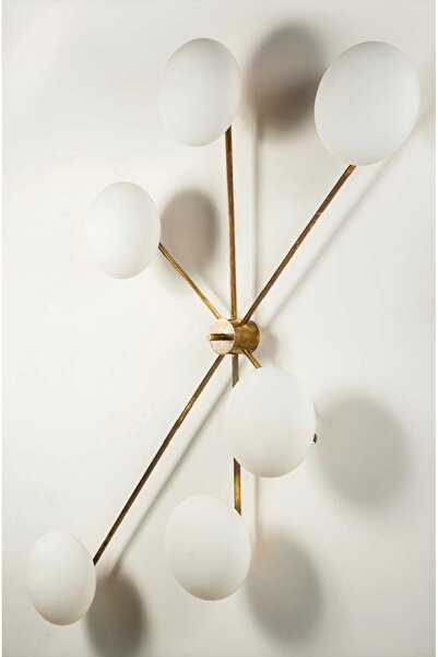 demet habek mylights Mylights Altılı(6LI)yassı Opal Beyaz Cam Tavan Plofonyer Duvar Otel Villa Avm Aplik Avize Modern