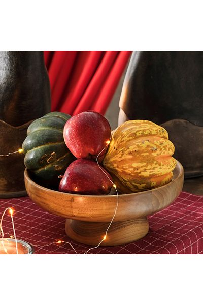 Mudo Concept Acelya Concept Natura Walnut Bowl with Feet 27 cm Star Shop Trend 1058548