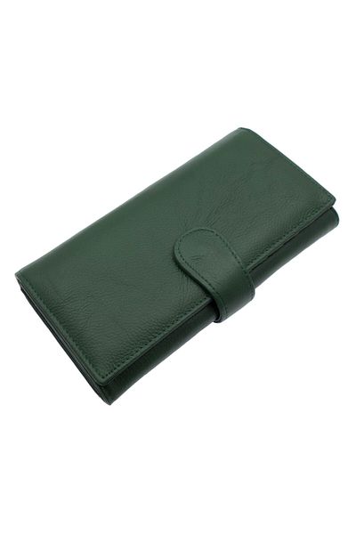 OEM Women's wallet, Tita, made of genuine leather, 19 x 10 x 3 cm, Green - PR385