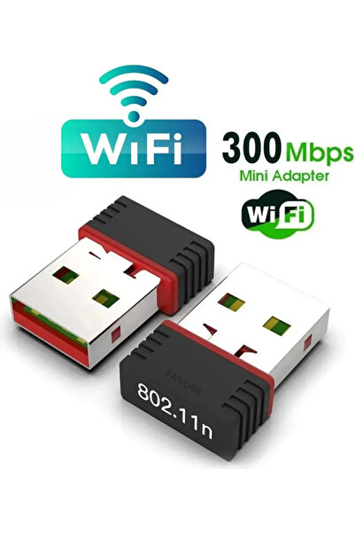 Concord Usb 802.11n 300 Mbps Antenli Masaüstü Wi-fi Dongle – Kablosuz Wireless Adaptör Tak Çalıştır