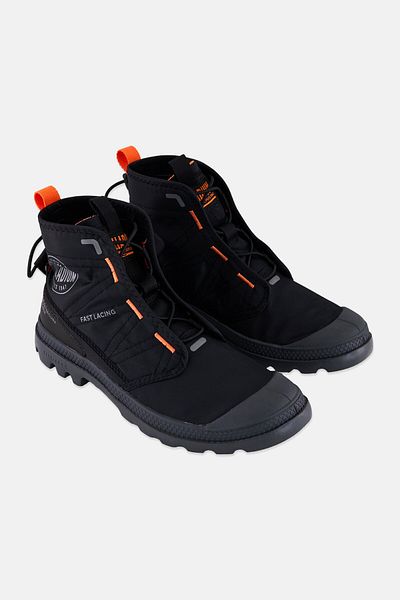Palladium Men Pampa Travel Lite Lace Up Ankle Boots, Black