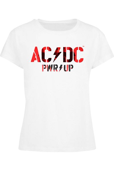 Merchcode Damen Ladies Acdc - Pwrup Photo Logo Box Tee