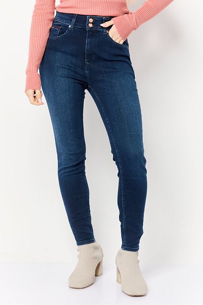 Tommy Jeans Women Skinny Fit Heather Stretchable Denim, Navy