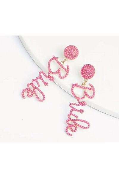 TChic Pink Beads Bridal Design Earrings