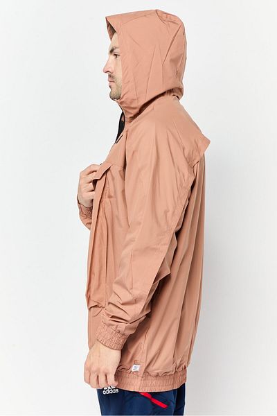 adidas Men Sportswear Fit Long Sleeve Running Jacket, Light Brown