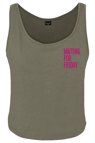 Mister Tee Damen Ladies Waiting For Friday Box Tank