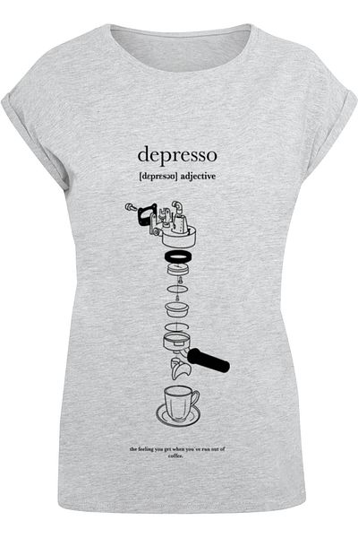 Mister Tee Ladies Depresso Extended Shoulder Tee