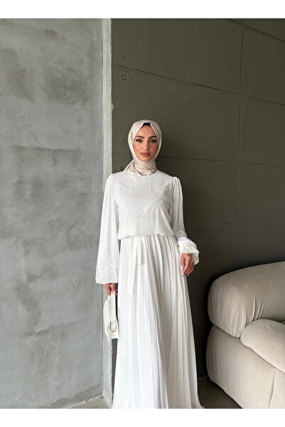 hacer ayaydın Chiffon Fabric Skirt Pleated Turtle Turtle Evening Dress/Dress