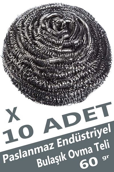 Pc Premium Center Stainless Steel Industrial Dish Scrubbing Wire 10 Pieces (60 Gr)