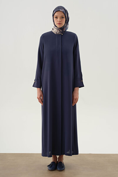 Tuğba Duble Manşet Detaylı Ferace - İndigo