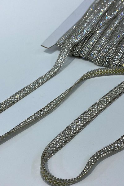 Hayalperest boncuk Thin Silver Chain Iron-On Strip Sconce