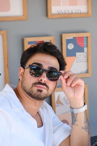 BAPPİR Massimo Black Unisex Sunglasses