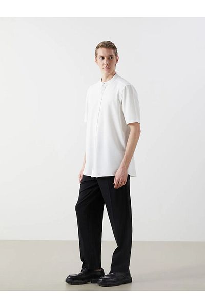 LC Waikiki Regular Fit Short Sleeve Dobby Men's Textured Shirt