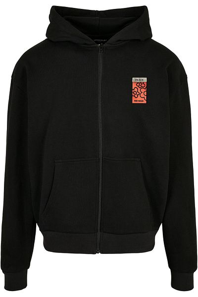 Upscale by Mister Tee Unisex Puffer Peace Heavy Oversize Zip Hoody