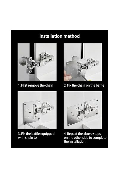 OEM Set de 8 plăci de reparare pentru balamale de mobilă, oțel, Ø35 mm