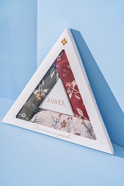 JAWEL Pachet de eșarfe moale de primăvară pentru femei Limira (crem burgundy-...