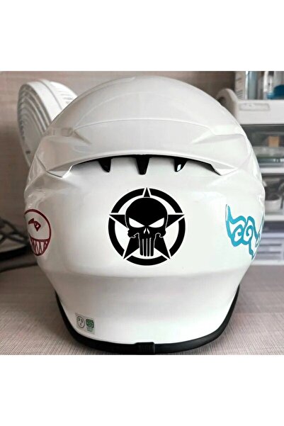 hediyenebak Beş Köşeli Yıldız Kafatası Araç, Araba, Oto, Motorsiklet, Kask, L...