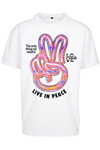 Upscale by Mister Tee Unisex Live In Peace Oversize Tee